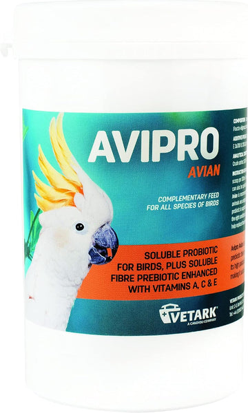 Vetark Avipro Avian Prebiotic and Probiotic For All Bird Species Supports Digestive Health and Stress Easy to give 300g powder?AA30