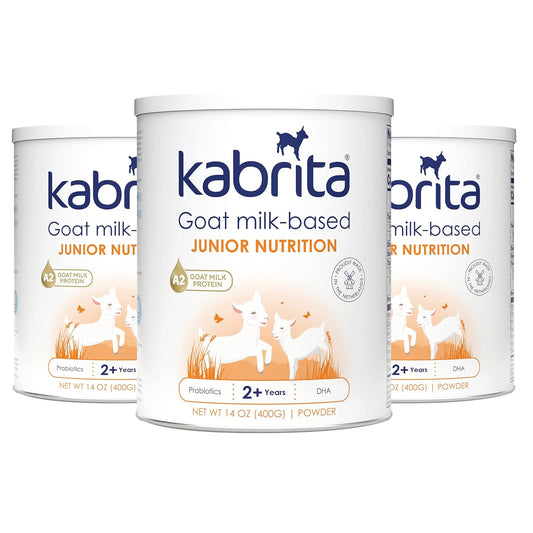 Kabrita Junior Goat Milk Powder for Kids - Easy to Digest Powdered Goat Milk Ages 2-7 - Immunity Boosting Containing Vitamin C, D, E, Protein & Calcium - Non-GMO Gentle on Sensitive Tummies - 14Oz