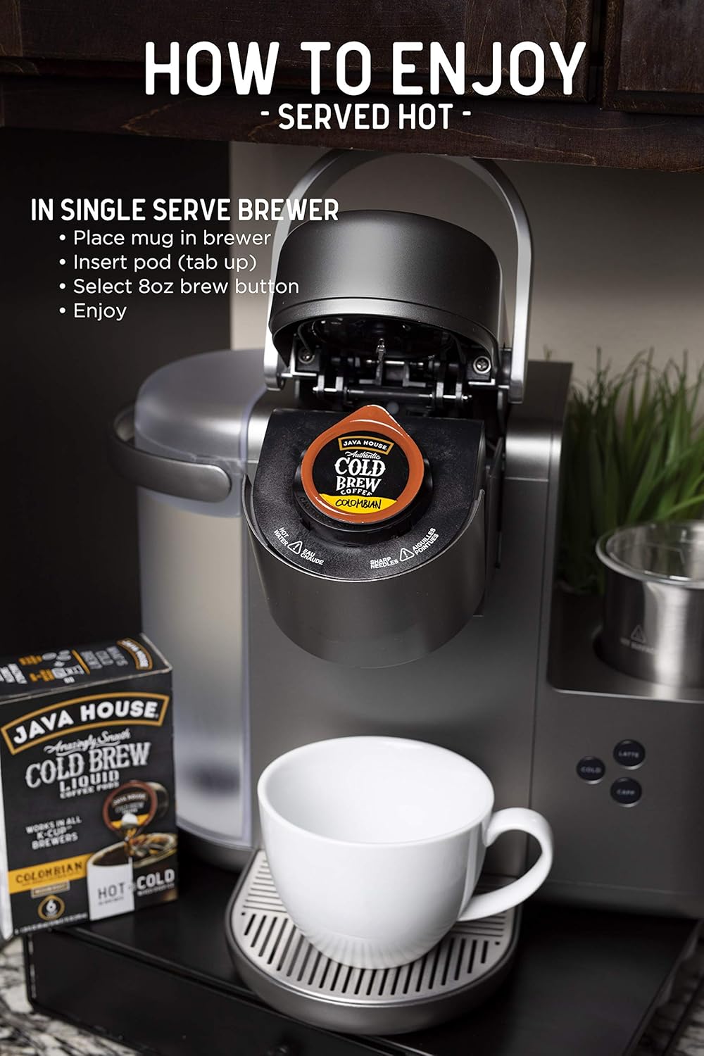 Java House Cold Brew Coffee Concentrate Single Serve Liquid Pods - 1.35 Fluid Ounces Each (Colombian, 12 Count)…