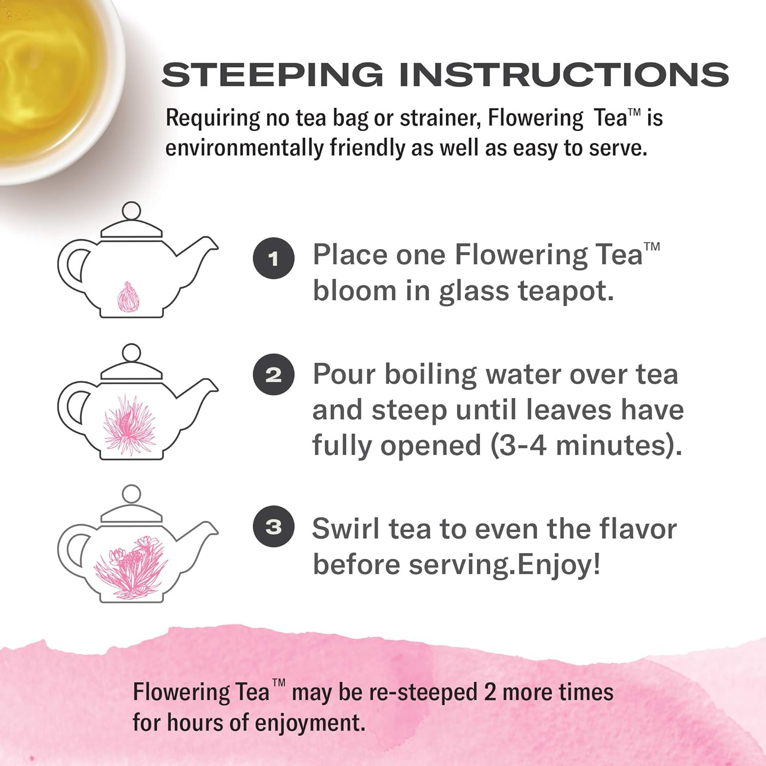 Numi Organic Tea Petite Bouquet 4-Variety Flowering Tea Blossoms, Blooming Tea Flowers, Steeps 12 Pots : Grocery Tea Sampler : Grocery & Gourmet Food