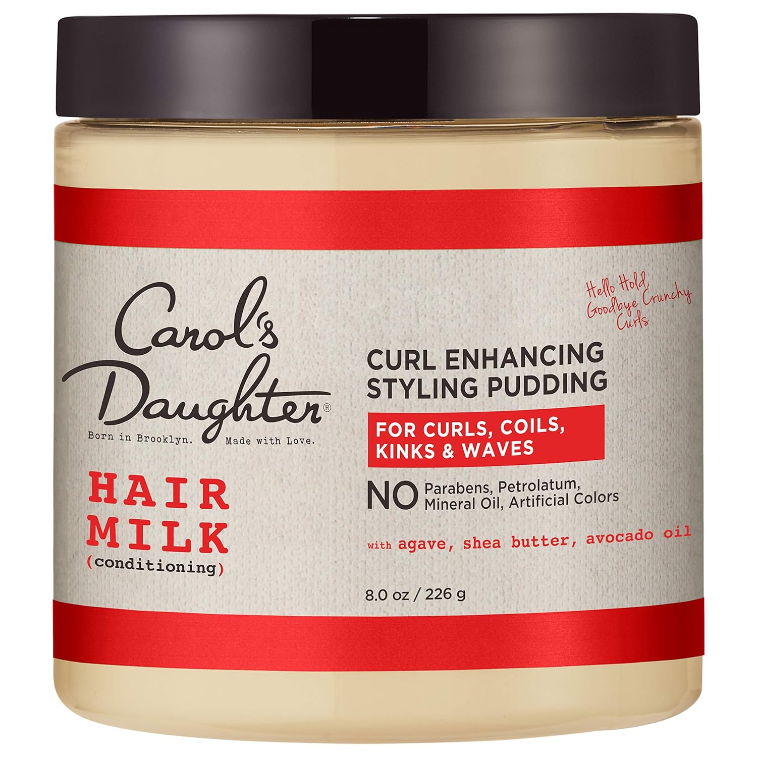 Carol’S Daughter Hair Milk Styling Pudding For Curls, Coils And Waves, With Agave And Avocado Oil, Paraben Free Defining Curl Cream, 8 Oz