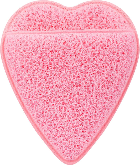 Aprilskin Heart-Shaped Plush Facial Cleansing Sponge, Reusable Scrubber For Deep Pore Cleansing & Blackhead Removal, Soft Mesh With Finger Insert, Gentle On Skin, Quick Drying Lanyard : Beauty & Personal Care