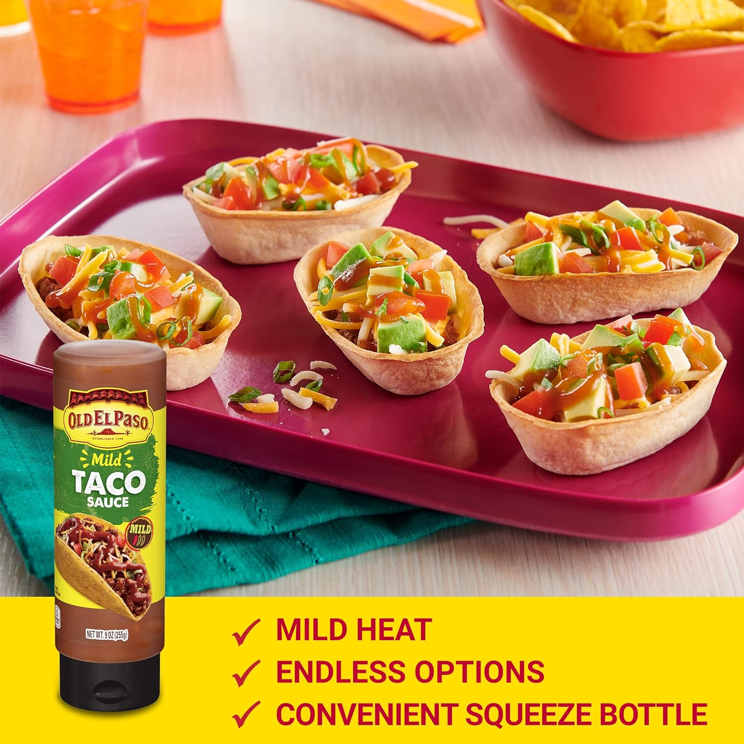 Old El Paso Taco Sauce, Mild, Squeeze Bottle, 9 oz. : Everything Else