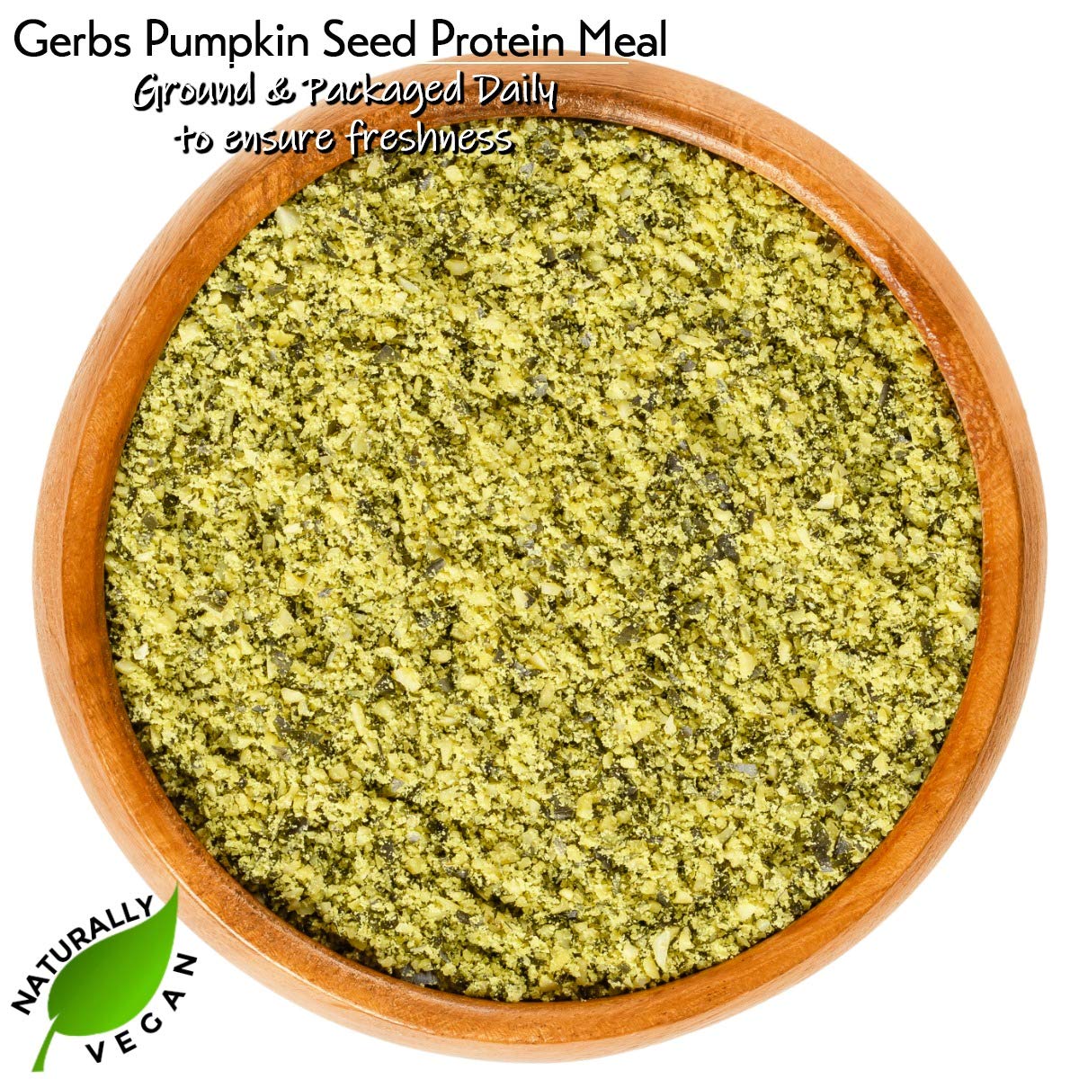 Gerbs Ground Pumpkin Seed Meal, 2 LBS - Top 14 Food Allergy Free & NON GMO - Vegan & Keto Safe – Cold Milled Full Oil Seed Protein Powder : Snack Nuts And Seeds : Grocery & Gourmet Food
