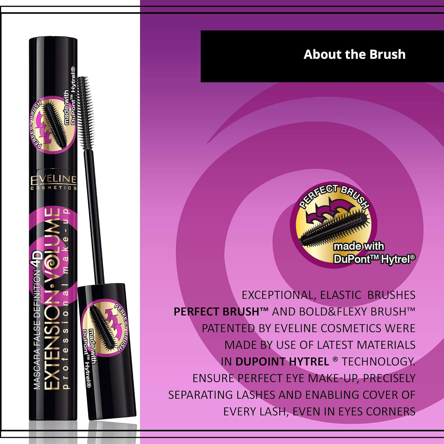 Eveline Mascara False Definition 4D Extreme Volume and Seperation 10ml : Beauty & Personal Care