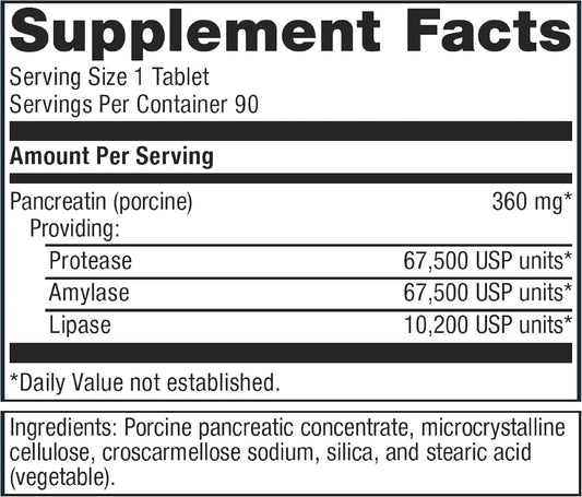 Metagenics Spectrazyme Pan 9X - Bioactive Pancreatic Enzymes For Digestive Support* - 90 Tablets