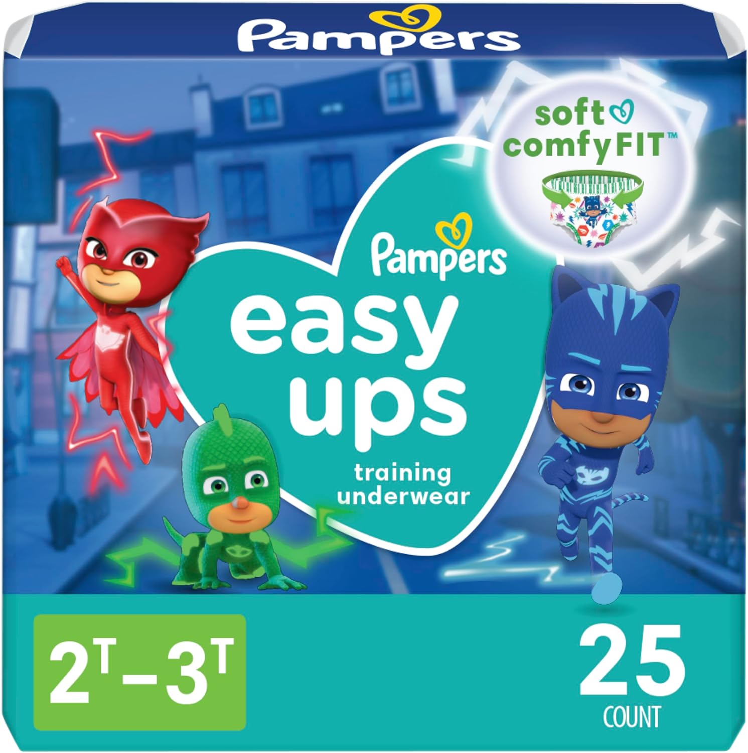 Pampers Easy Ups Boys & Girls Bluey Potty Training Pants - Size 2T-3T, 25 Count, Training Underwear (Packaging May Vary)