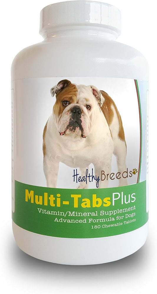 Healthy Breeds Bulldog Multi-Tabs Plus Chewable Tablets 180 Count : Pet Supplies