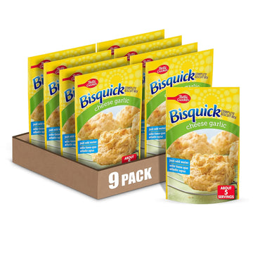 Betty Crocker Bisquick Complete Cheese Garlic Biscuit Mix, Just Add Water, 7.75 oz. (Pack of 9)