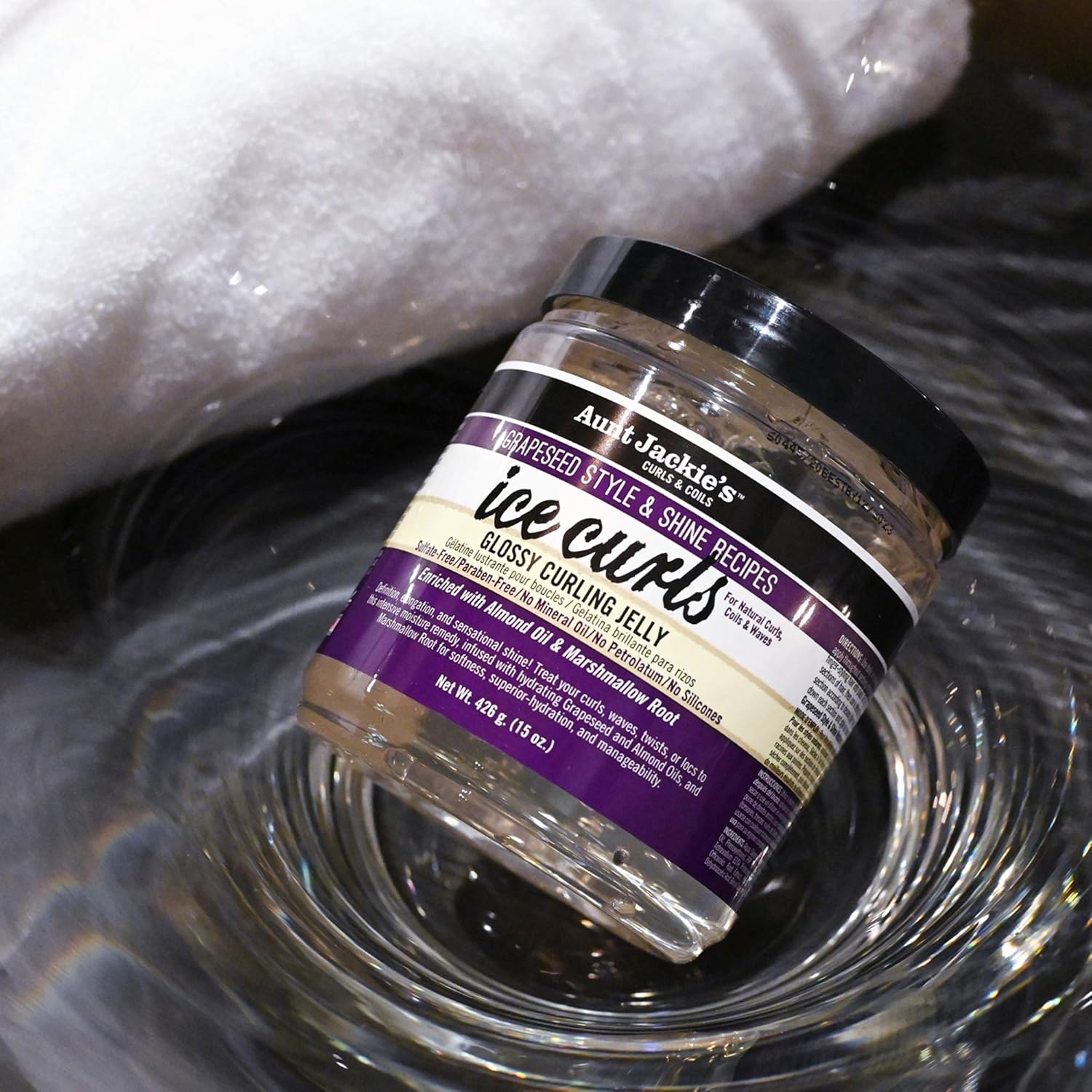 Aunt Jackie's Grapeseed Style and Shine Recipes Ice Curls Glossy Curling Jelly, Hydrates, Softens, Makes Waves, Curls and Coils Easier to Style, 15oz : Beauty & Personal Care