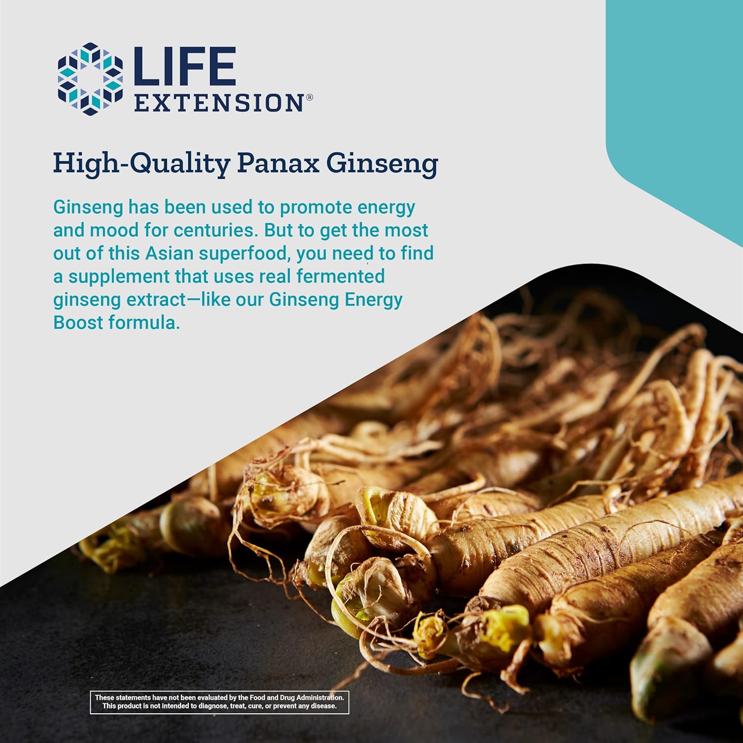 Life Extension Ginseng Energy Boost, Fermented Ginseng Extract, Promotes Energy, Supports Healthy Stress Response, Gluten-Free, Non-GMO, Vegetarian, 30 Capsules : Health & Household