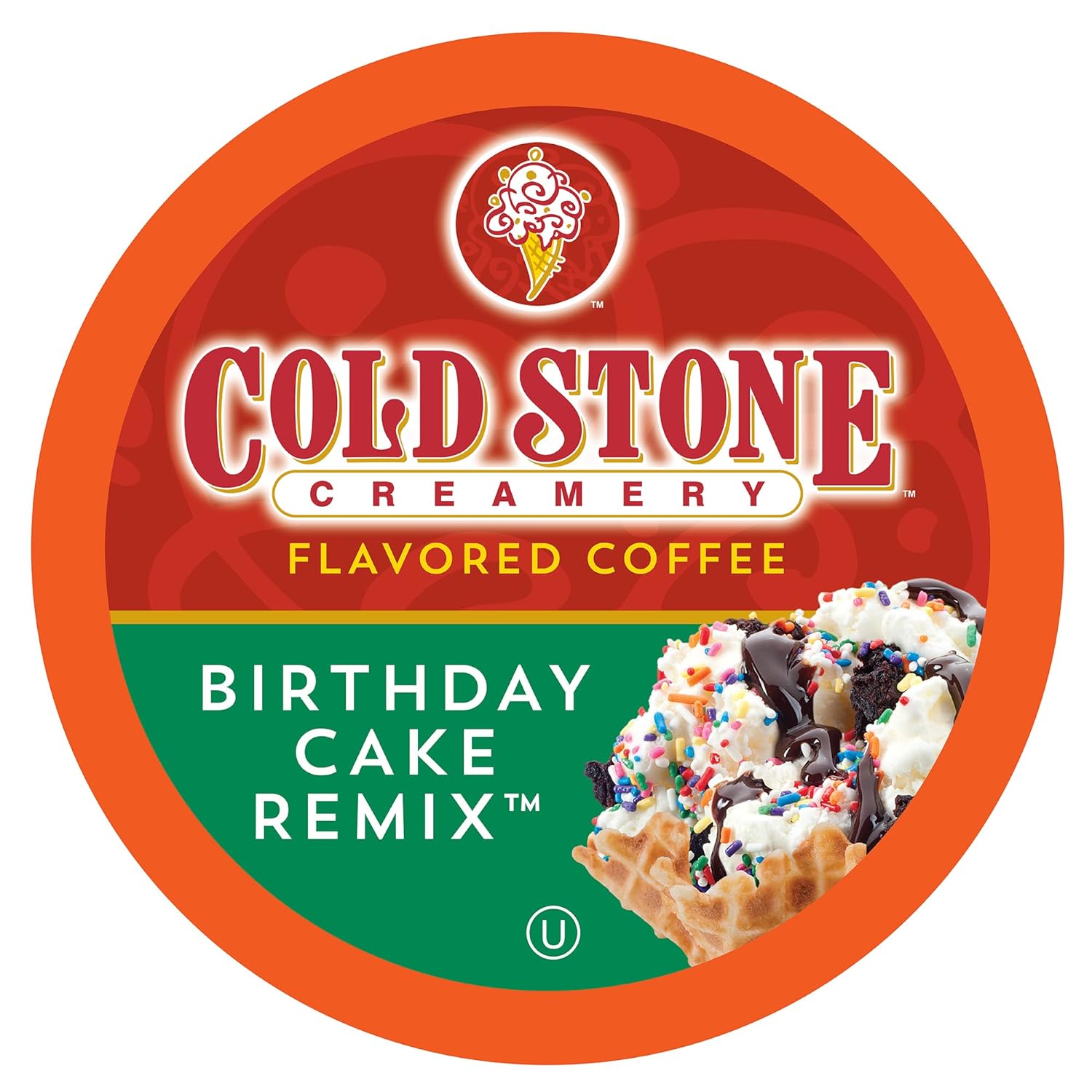 Cold Stone Creamery Beverages Birthday Cake Remix Ice Cream Flavored Coffee Pods, Compatible With K Cup Brewers Including 2.0, 40 Count