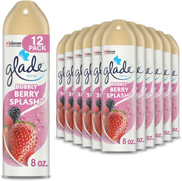Glade Air Freshener, Room Spray, Bubbly Berry Splash, 8 Oz, 12 Count
