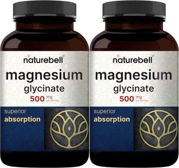 2 Pack Magnesium Glycinate 500Mg, 480 Capsules – 100% Chelated For Max Absorption – Bioavailable Mineral Supplement For Muscle, Joint, Enzyme, & Heart Health