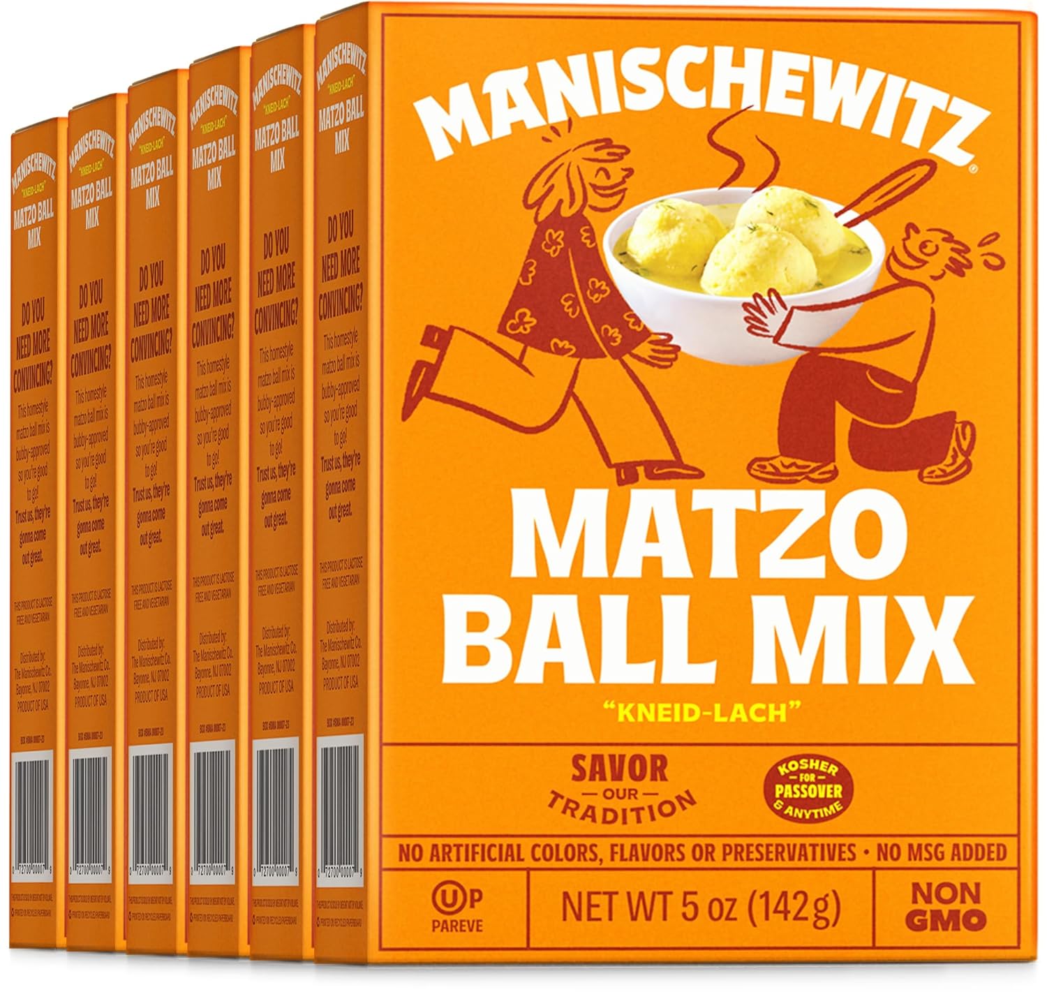 Manischewitz Matzo Ball Mix, 5 Oz. (6 Pack) Easy Prep | Kosher for Passover | Nothing Artificial | No MSG | Classic Fluffy Texure
