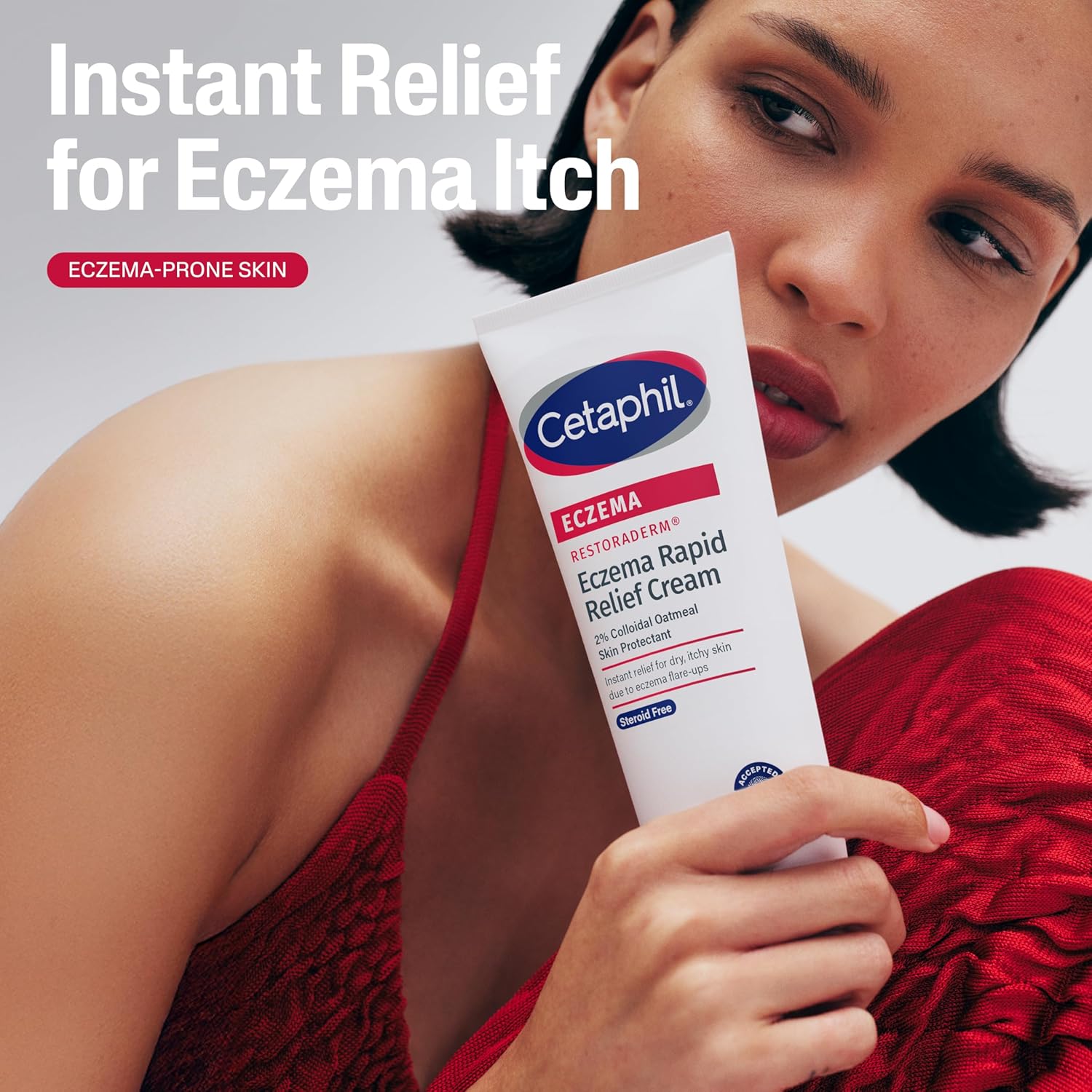 Cetaphil Eczema Restoraderm Flare-Up Relief Cream, For Eczema Prone Skin, 8 Oz, Barrier Repair, 48 Hour Hydration, 2% Skin Protectant Colloidal Oatmeal, Steroid Free