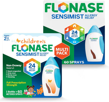 Flonase Sensimist Allergy Relief Nasal Spray For Adults And Kids - 120 Sprays Total (2 Bottles Of 60 Sprays Each)