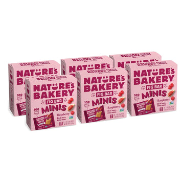 Nature'S Bakery Fig Bar Minis, Raspberry, Whole Grain, Vegan Friendly, Kosher, Non-Gmo, 10 Ounce (Pack Of 6)