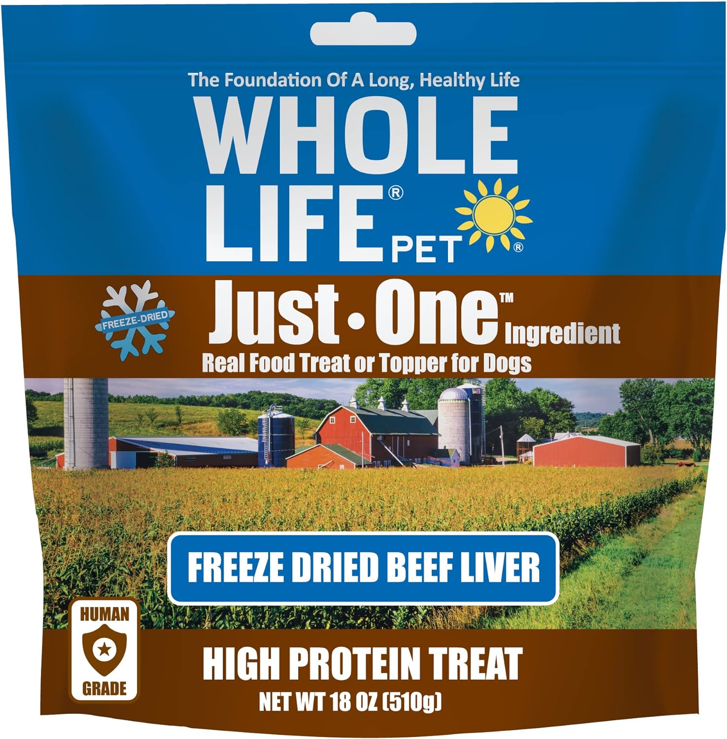 Whole Life Pet Just One Beef Liver Dog Treats Value Packs - Human Grade, Freeze Dried, One Ingredient - Training Or Reward, Grain Free, Made in The USA