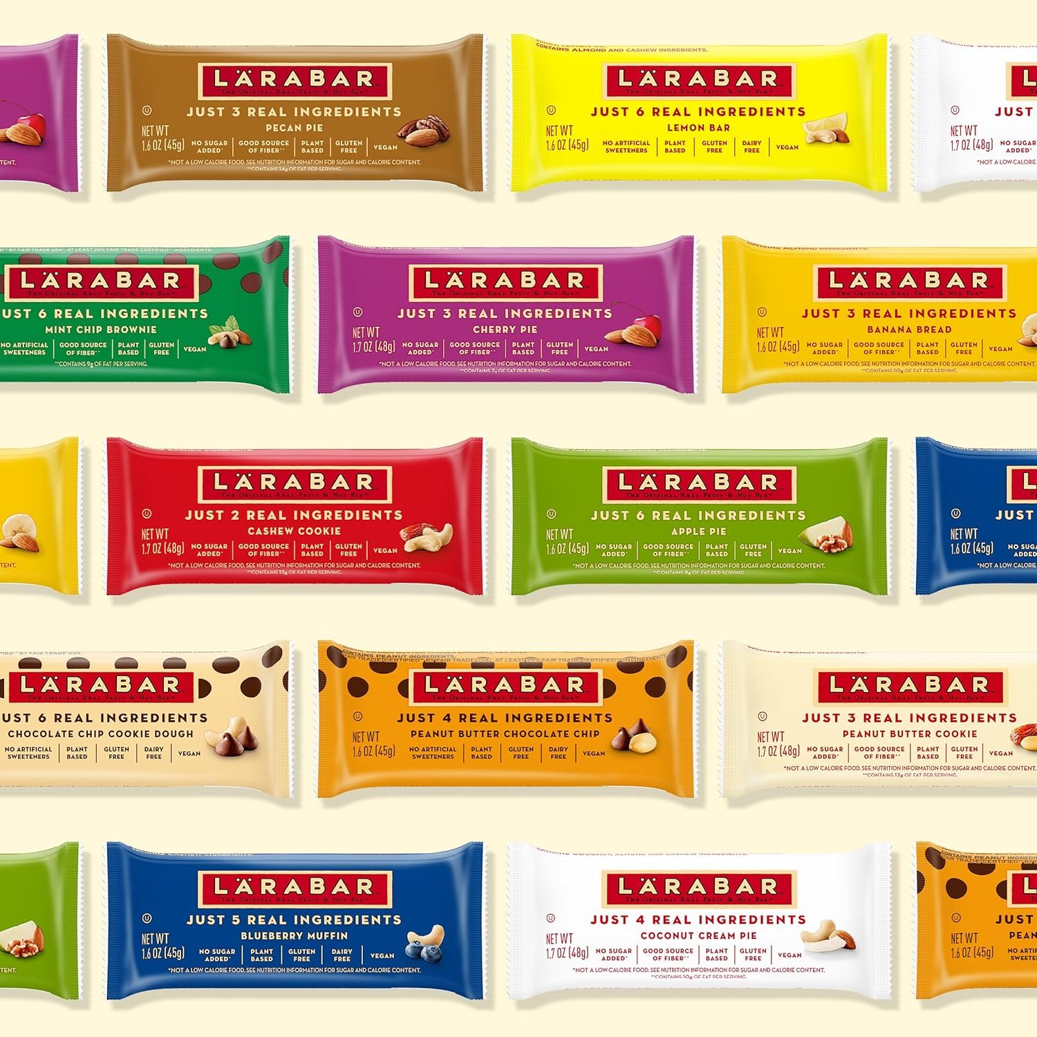 Larabar Variety Pack, Gluten Free Vegan Fruit & Nut Bars, 1.7 Oz, 16 Ct