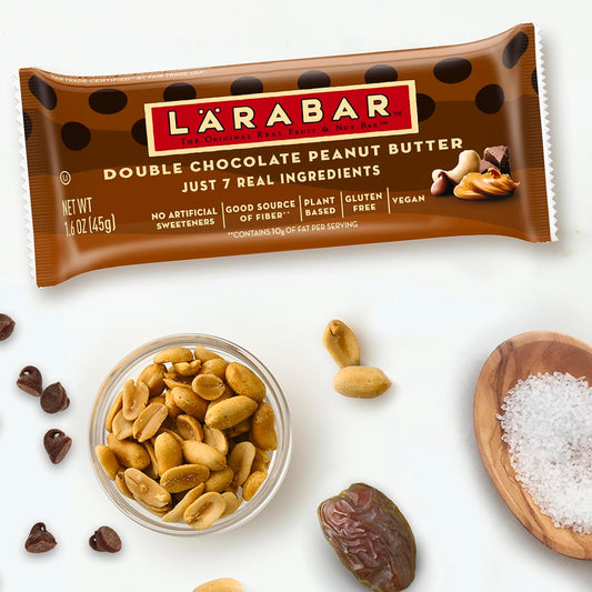 Larabar Double Chocolate Peanut Butter, Gluten Free Vegan Bars, 8 Ct