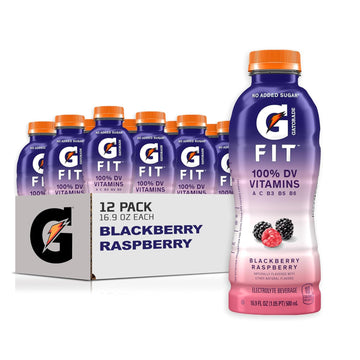 Gatorade Fit Electrolyte Beverage, Healthy Real Hydration, Blackberry Raspberry, 16.9.Oz Bottles (12 Pack)