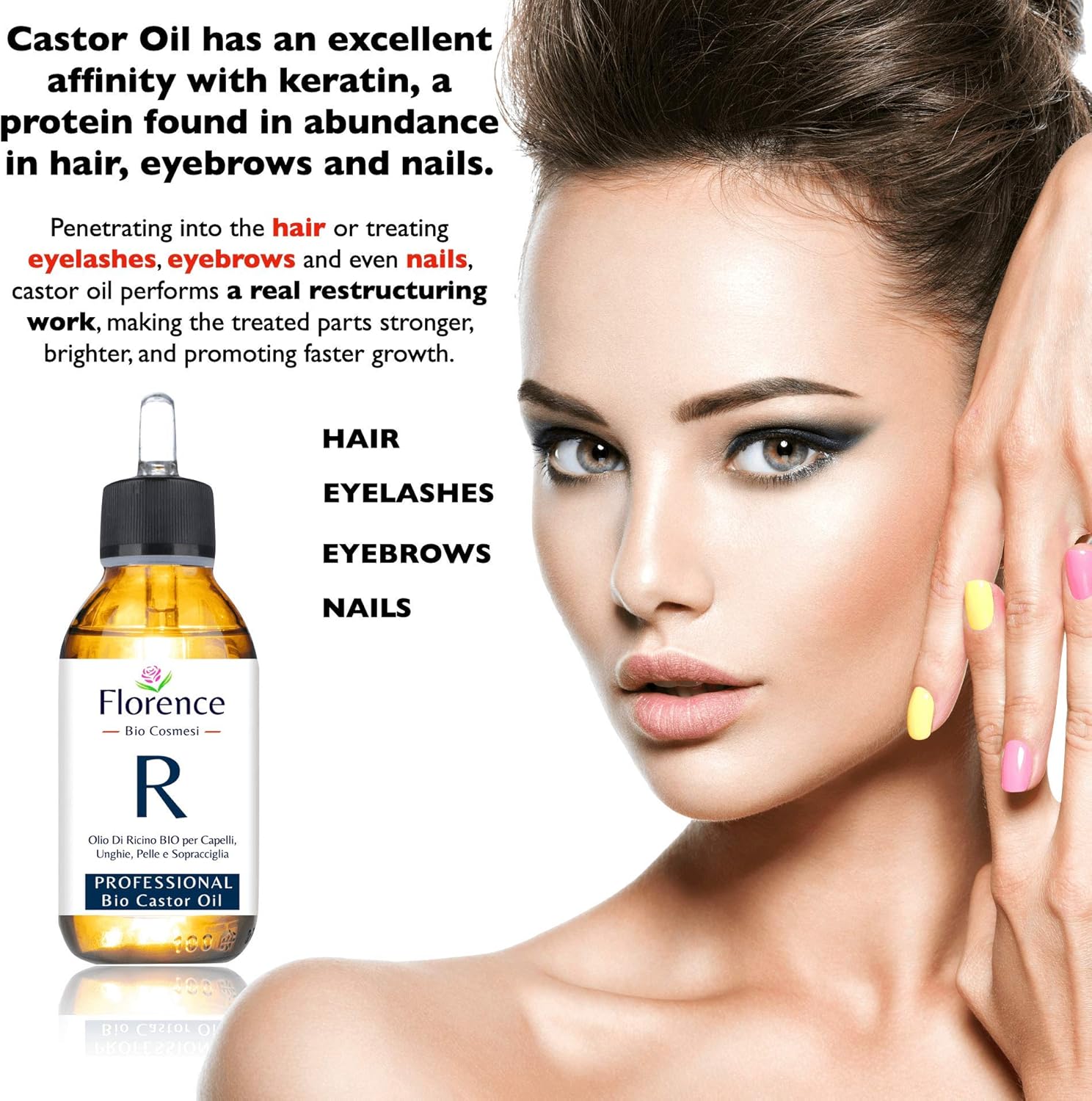 Big 3.5 Oz. Certified Organic Castor Oil- Promotes Hair, Eyebrow, Eyelash, Beard and Nail Growth. Nourishes Skin, Diminishes Wrinkles and Signs of Aging. 100% Pure Cold Pressed Hair Treatment : Amazon.co.uk: Beauty