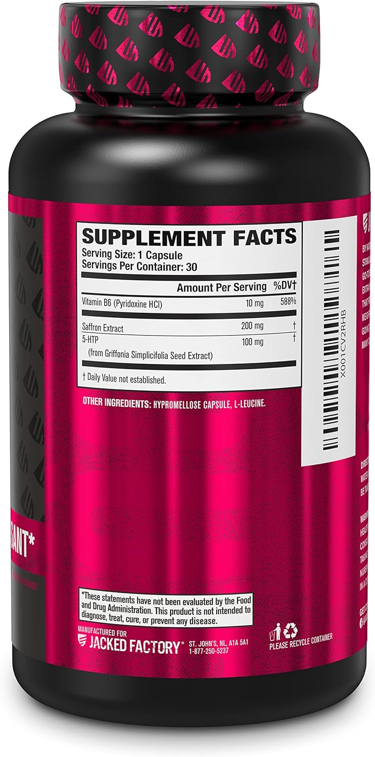 Jacked Factory Appetite Suppressant for Weight Loss Cut-XT | Stimulant-Free & Caffeine-Free Hunger Control Diet Pills | Saffron Extract & 5-HTP - Keto Friendly - 30 Natural Veggie Pills : Health & Household