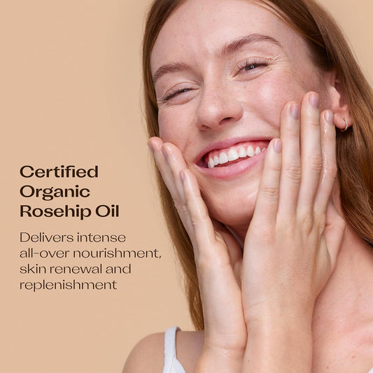 Trilogy Certified Organic Rosehip Oil - Pure Rosehip Oil Reduces The Appearance Of Wrinkles, Scars, Stretchmarks And Evens Skin Tone, 0.34 Oz (10 Ml)
