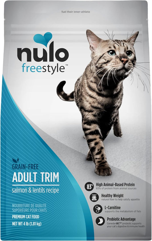 Nulo Freestyle Adult Trim Cat Food, Supports Weight Management, Premium Grain-Free Dry Small Bite Kibble, All Natural Animal Protein Recipe With Bc30 Probiotic For Digestive Health Support