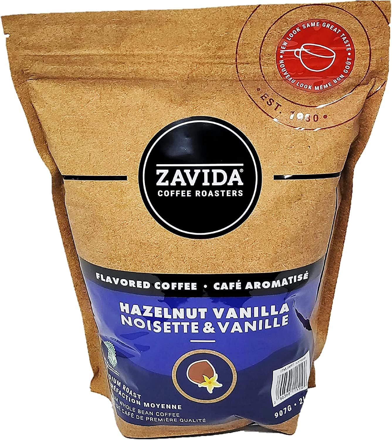 Zavida Premium Hazelnut Vanilla Whole Bean Coffee