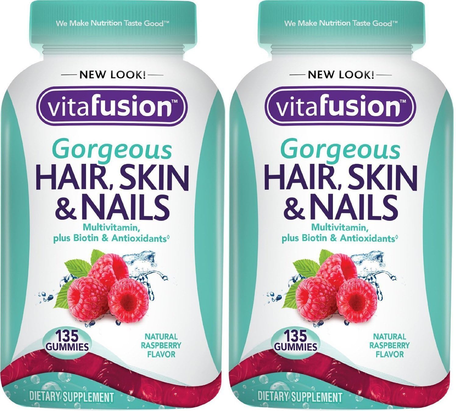 Vitafusion lJQzyZ Gorgeous Hair, Skin & Nails Multivitamin, 135 Count (Pack of 2)