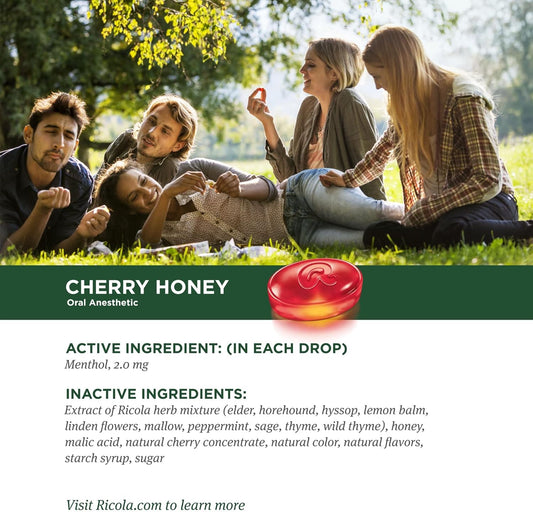 Cough Drops - Cherry Honey - 24 - Lenge (Value Bulk Multi-Pack)