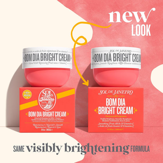 Sol De Janeiro Visibly Brightening And Smoothing Bom Dia Aha Body Cream 240Ml/8.1 Fl Oz