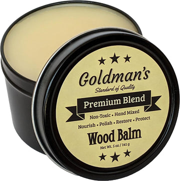 Goldman's Wood Balm - Cutting Board Finish - Paste Wax - Wood Wax - Paste Wax for Wood - Wood Sealer - All Natural - Non Toxic - Food Grade - Wood Finish - Made in America