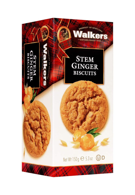 Walker'S Shortbread Stem Ginger Biscuits, Scottish Cookies, 5.3 Oz (Pack Of 6)