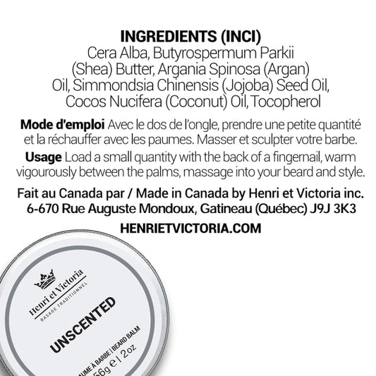 Beard Balm For Men - Moisturizing, Non-Greasy Beard Softener, Soothes, Nourish Beard And Skin, Prevents Dryness, Flaking, Dandruff, Skin Irritation, Ingrown Hairs, Handmade Beard Balm - Unscented 56G