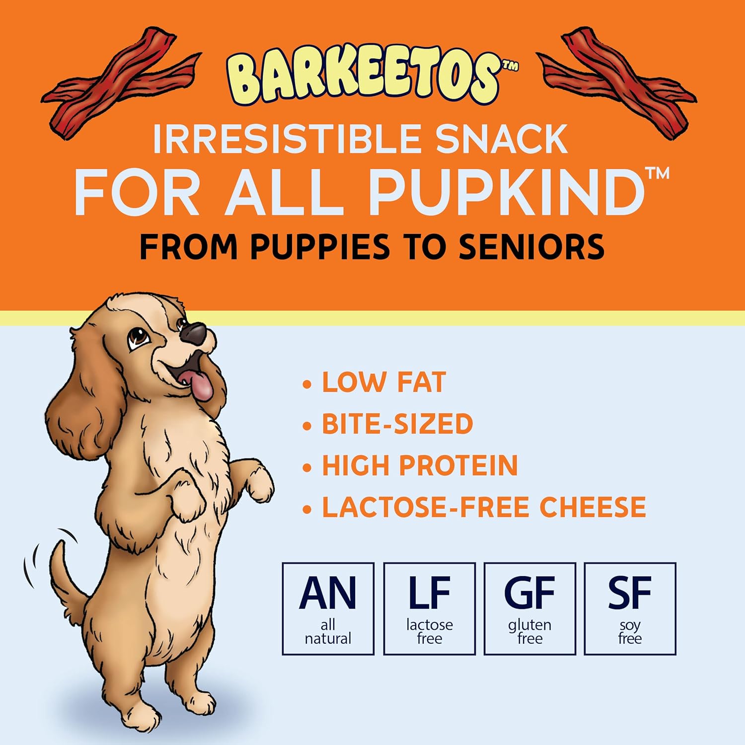 Barkeetos Bacon | Made With Real Himalayan Cheese And Bacon | Protein Rich - Lactose Free - Gluten Free - Grain Free | Usa Made | For All Breeds | 3 Oz Of Droolicious, Crunchy Goodness