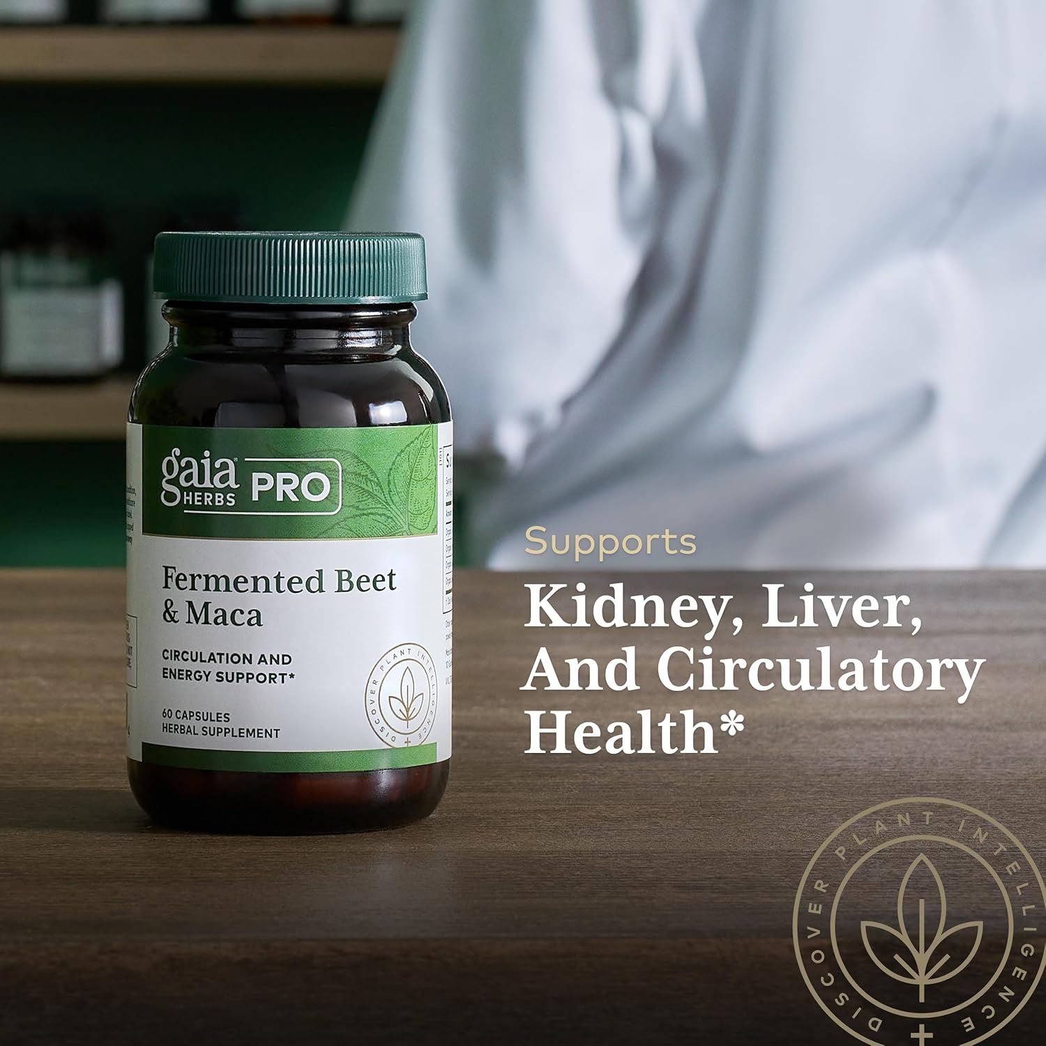 Gaia Herbs Pro Fermented Beet and Maca - Circulation, Kidney & Liver Supplement - with Organic Fermented Beet & Organic Maca - 60 Capsules (30 Servings) : Health & Household