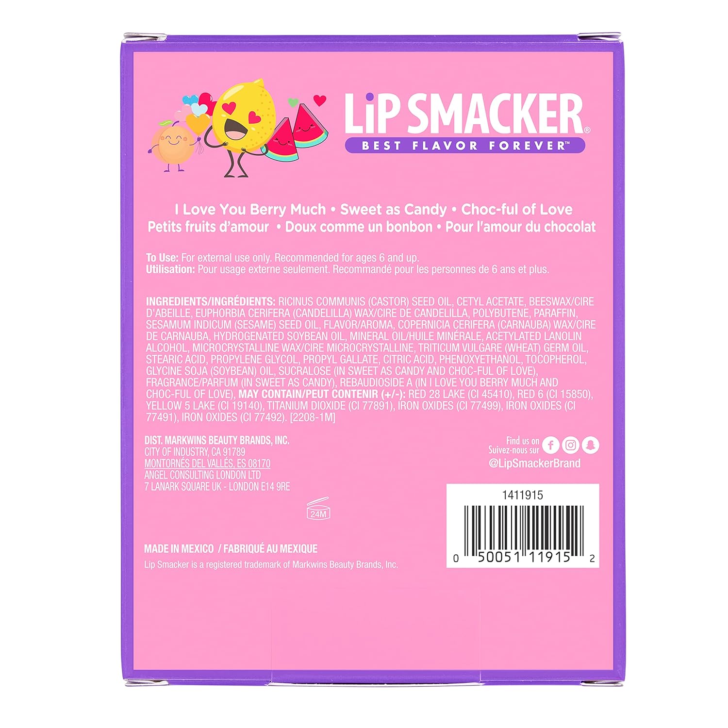 Lip Smacker Valentine's Day Collection Story Book Pink Cover