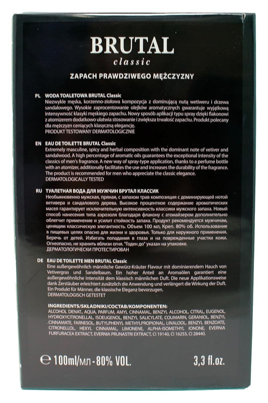 La Rive Brutal Classic Intense Eau De Toilette Spray For Men, 3.4 Fl Oz : Beauty & Personal Care