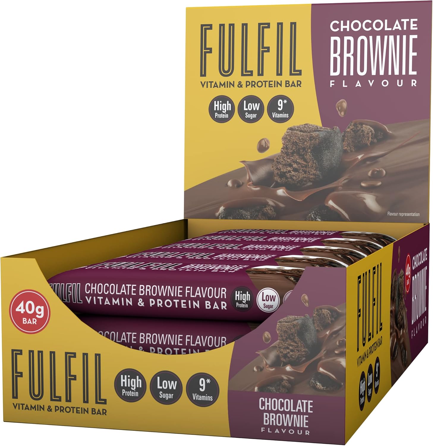 Fulfil Choc Brownie Bar 40G