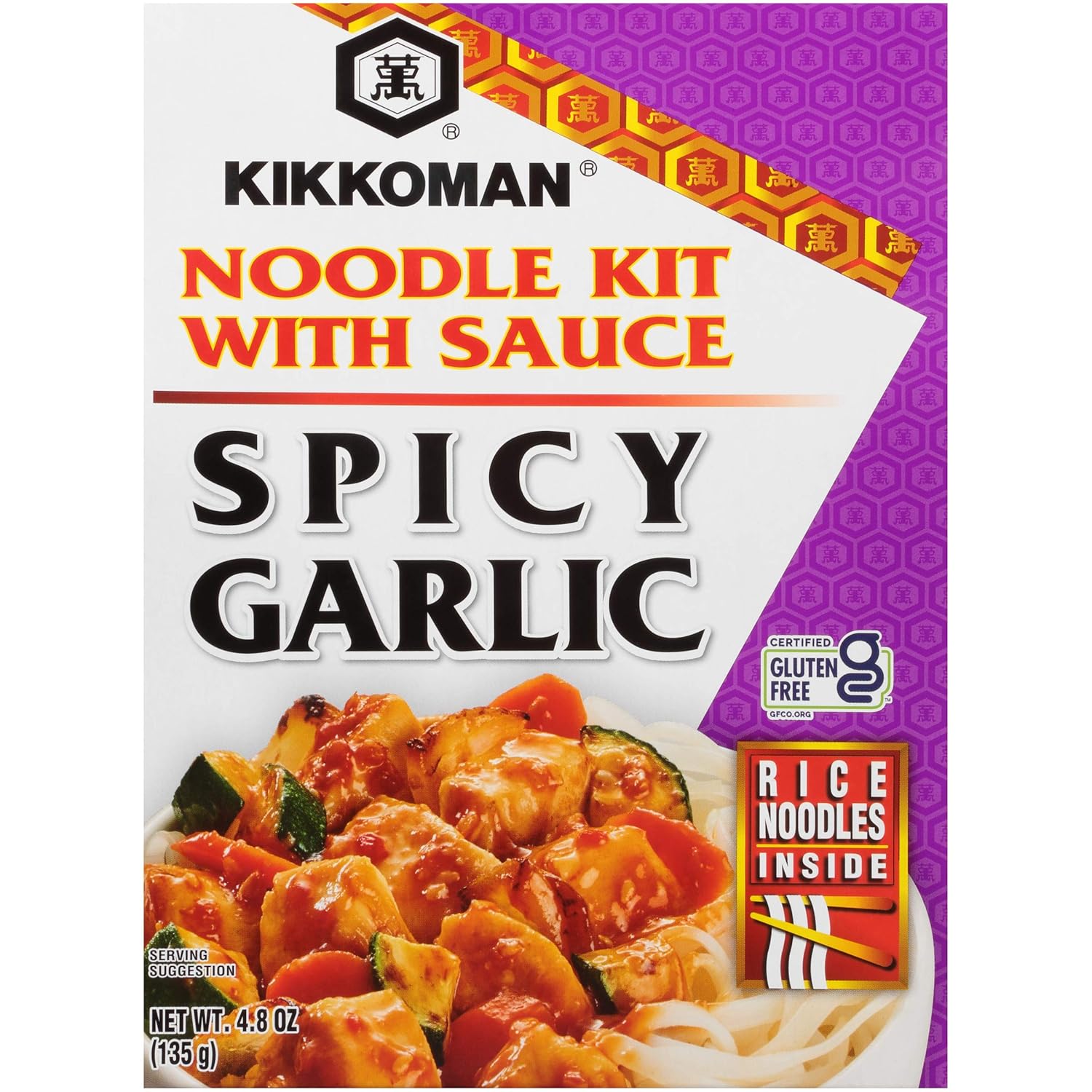 Kikkoman Kit Noodle Spicy Garlic, 4.8 Oz (Pack Of 6)