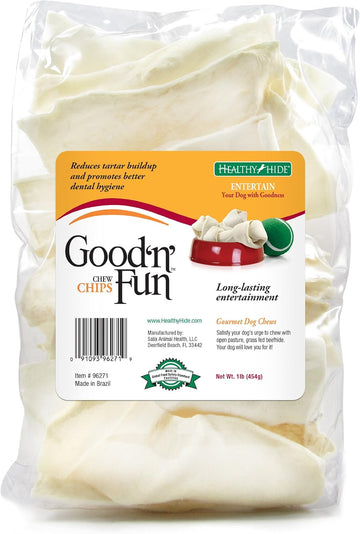 Good'n'Fun Chew Chips, 1lb. : Pet Rawhide Treat Chips : Pet Supplies