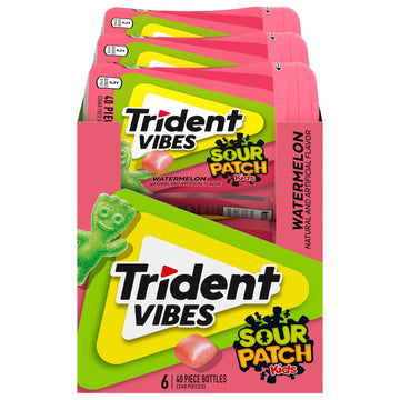Trident Vibes Spearmint Rush Sugar-Free Chewing Gum, 6 Bottles Of 40 Pieces (240 Total Pieces)