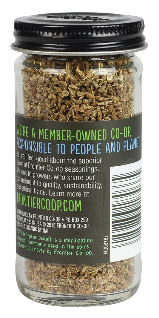 Frontier Co-Op Organic Whole Anise Seed, 1.50-Ounce Jar, Adds Licorice-Like Flavor To Desserts, Stews, Bread, Tea, Kosher