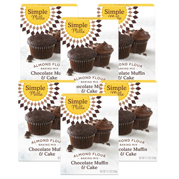 Simple Mills Almond Flour Baking Mix, Chocolate Muffin & Cake Mix - Gluten Free, Plant Based, Paleo Friendly, 11.2 Ounce (Pack Of 6)