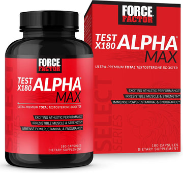 Force Factor Test X180 Supreme, Men’S Testosterone Support Supplement To Enhance Performance, Lower Estrogen, Support Muscle And Strength, And Boost Male Vitality, 45 Tablets