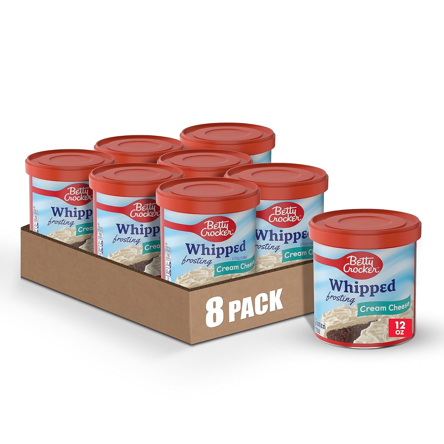 Betty Crocker Gluten Free Whipped Cream Cheese Frosting, 12 oz. (Pack of 8)