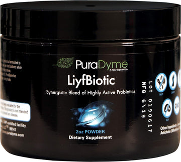 PuraDyme LiyfBiotic Probiotic Digestion and Dietary Supplement - 2 Ounce Powder. by Lou Corona